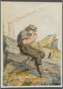 Stone Worker, 1864 (wc sobre underdrawing de mídia negra)