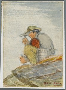 Stone Worker, 1864 (wc sobre underdrawing de mídia negra)