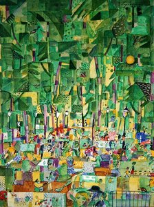 Restaurante de Jardim (aguarela e guache sobre papel) de Karl Leyhausen