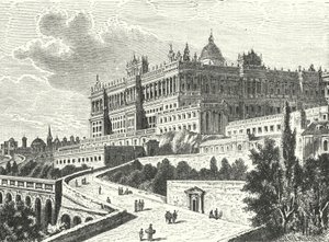 Palácio Real, Madrid, Espanha (gravura) de Karl Muller