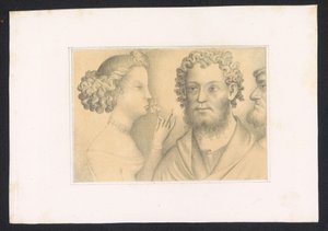 Mannen en jonge vrouw Desenhos e estudos de um mestre holandês do século XV. Século. Baseado nos originais mantidos na Biblioteca Real de Berlim (título da série)