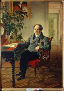 Retrato do príncipe Alexandre Nikolaievitch Golitsyne (1773-1844) (Retrato do príncipe Alexandre Nikolaievich Golitsyn (1773-1844) - Peinture de Karl Briullov (Brioullov) (1799-1852) de Karl Pavlovich Bryullov