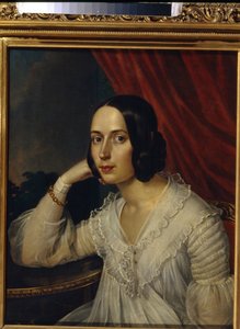 Retrato de Natalia Alekseevna Touchkova Ogareva (1829-1913) (Retrato de N. A. Tuchkova Ogareva). Peinture de Karl Reichel (1788-1857), huile sur toile 1842. Arte russa de Karl Reichel