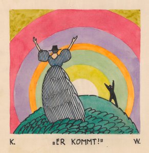 He Comes, c.1921 (guache sobre papel)
