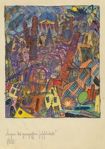 O início do século XX, c.1923 (aguarela e pastel))