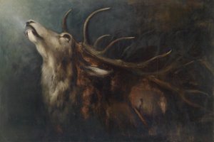 Veado moribundo de Karl Wilhelm Diefenbach