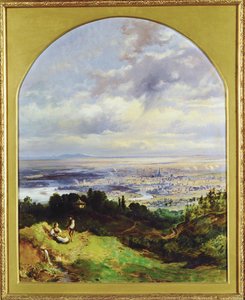 Blick auf Wien - Viena por volta de 1860 ... (pintura sobre tela) de Karl the Elder Schweninger