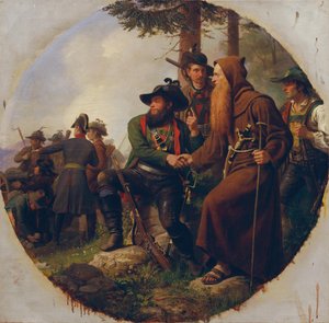 A batalha do Monte Isel em 1809 de Karl von Blaas