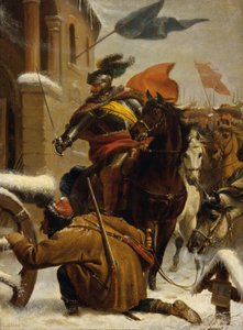 O ataque de Johann de Werth perto de Tuttlingen em 1643 de Karl von Blaas