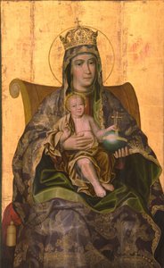 Virgem e Menino entronizados, década de 1690 de Karp Ivanovich Zolotaryov