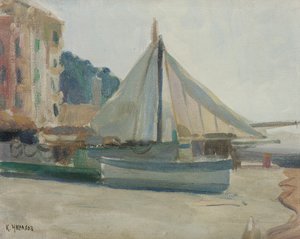 Barco com vela de Karpo Tchirakhoff