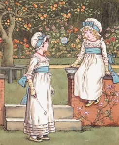 Bolhas (litografia a cores) de Kate (after) Greenaway