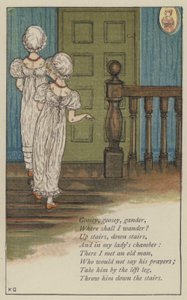 Goosey, goosey, gander (cor litho) de Kate (after) Greenaway