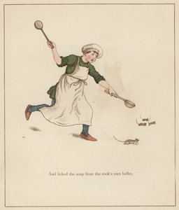 Kate Greenaway ilustração para The Pied Piper of Hamelin por Robert Browning (cor litho) de Kate (after) Greenaway