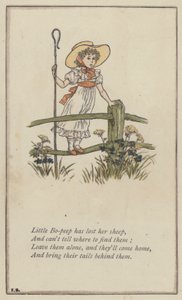 A pequena Bo-peep perdeu as suas ovelhas (cor litho)