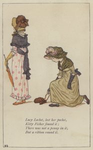 Lucy Locket, perdeu o seu bolso (cor litho) de Kate (after) Greenaway