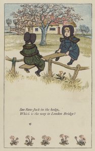 See-saw-Jack in the hedge (cor litho)
