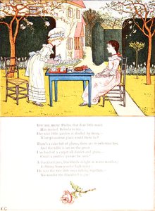 Um chá infantil, ilustração para um poema de 