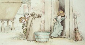 Esconder e procurar (aguarela sobre papel) de Kate Greenaway