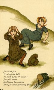 Jack e Jill ilustraram de Kate Greenaway