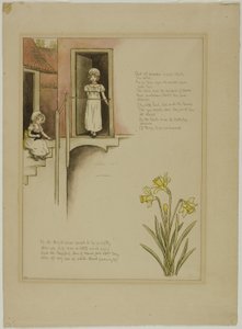 Estudo para From Wonder World, de Marigold Garden de Kate Greenaway