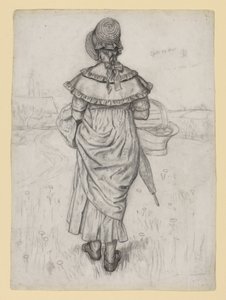Estudo para «Under the Window» de Kate Greenaway
