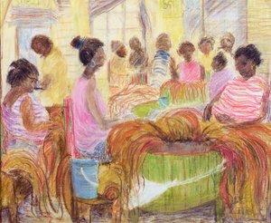 Fábrica de Charutos, Havana (óleo e pastel sobre tela)