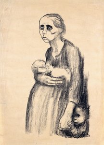 Cartaz contra o parágrafo 218, 1924 de Käthe Kollwitz