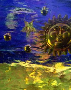 Sol azul e dourado de Katherine Fawssett