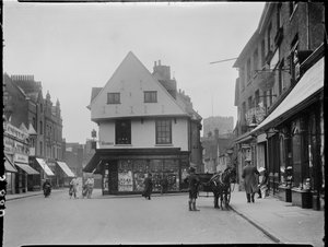 Market Place, St. Albans, St. Albans, Hertfordshire, 26/04/1928 (foto a p/b)