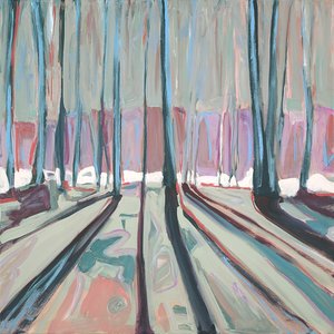 Mirrored Woods, 2021 (acrílico e guache sobre tela)