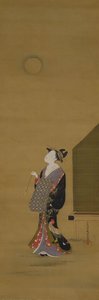 Beauty Looking at the Moon, século XVIII. de Katsukawa Shuncho