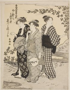 Bush Clovers in Summer, da série "Choicest Odes Upon Flowers of the Four Seasons (Shuku awase, shiki no hana)" de Katsukawa Shuncho
