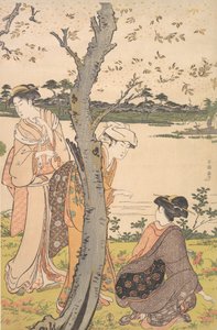 Encontro de Jovens Flores, finais do século XVIII. de Katsukawa Shuncho