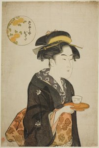 A Garçonete Okita do Naniwaya de Katsukawa Shuncho