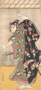 Kabuki Ator Otani Oniji III como um Samurai, ca. 1792. de Katsukawa Shun