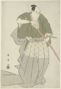 Momonoi Wakasanosuke Desenhar uma Espada
Momonoi Wakasanosuke desembainha uma das suas duas espadas de Katsukawa Shunei
