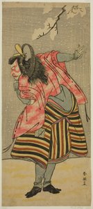 O ator Ichikawa Danjuro V como Hei Shinno Masakado na peça Hana no O-Edo Masakado Matsuri, representada no Teatro Ichimura no décimo primeiro mês de 1789 de Katsukawa Shun