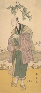 O Terceiro Bando Hikosaburo como um homem de pé na margem de um rio, ca. 1793. de Katsukawa Shun