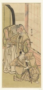 Atores Nakamura Nakazo I e Ichikawa Danjuro V als edellieden