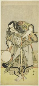 O ator Nakamura Nakazô I interpreta o monge Shunkan em "Saída para apanhar mudas de pinheiro no dia do rato do Ano Novo" ("Hime Komatsu Ne no Hi Asobi")