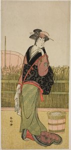 O ator Segawa Kikunojo III num papel não identificado de Katsukawa Shunkо̄