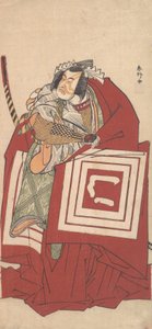 Kabuki Actor Ichikawa Monnosuke II como Shinozuka num Shibaraku..., 11º mês, 1790. de Katsukawa Shunko