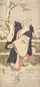Onoe Matsusuke como Monge Budista Kannen-Butsu ou Mendicante, ca. 1790. de Katsukawa Shunko