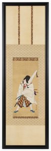 O ator Ichikawa Ebizo III como Matsuomaru na peça Sugawara and the Secrets of Calligraphy, 18º de Katsukawa Shunko