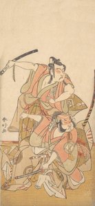 O Ator Ichikawa Yaozo II no Papel do Soga no Goro, ca. 1772. de Katsukawa Shunko