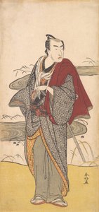 Tee c e r Matsumoto pó branco 4º como um homem, certo? 1780. de Katsukawa Shunko
