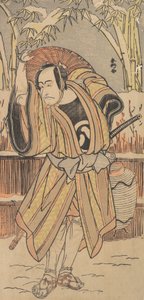 O Quinto Ichikawa Danjuro como Homem em Vestuário de Inverno, datado de 1788. de Katsukawa Shunko