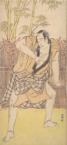 O Segundo Ichikawa Komazo como Homem em Atitude Dramática, ca. 1790., c. 1790. de Katsukawa Shunko