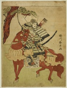 Guerreiro a cavalo de Katsukawa Shunsei